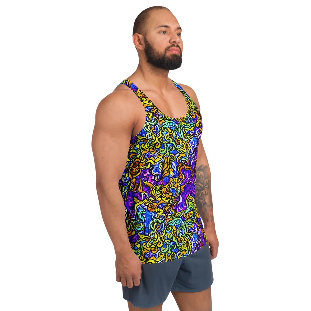 Jewel Frenzy on Men's Tank Top — Right Front
