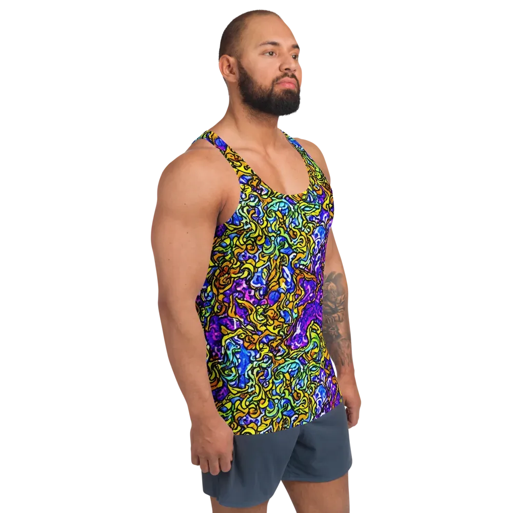 Jewel Frenzy on Men's Tank Top — Right Front