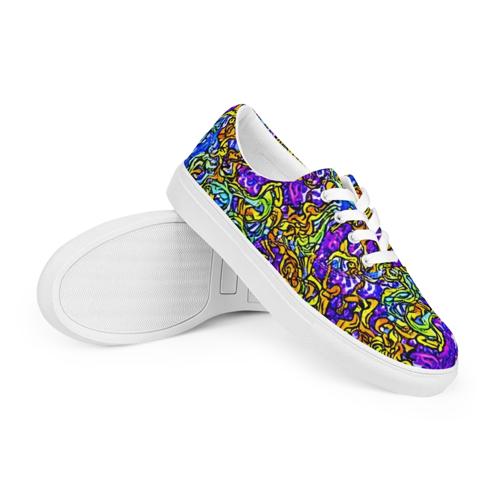 Jewel Frenzy on Men's Lace-Up Canvas Shoes — Right Front
