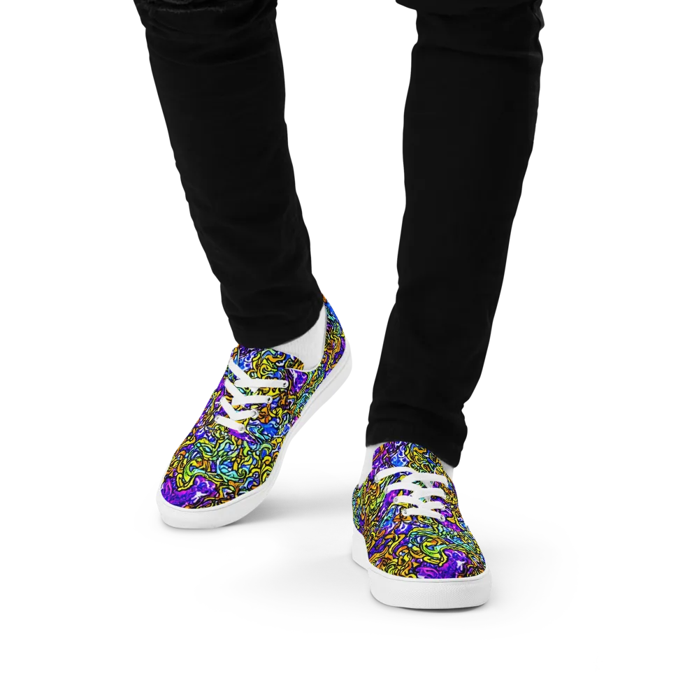 Jewel Frenzy on Men's Lace-Up Canvas Shoes — Front