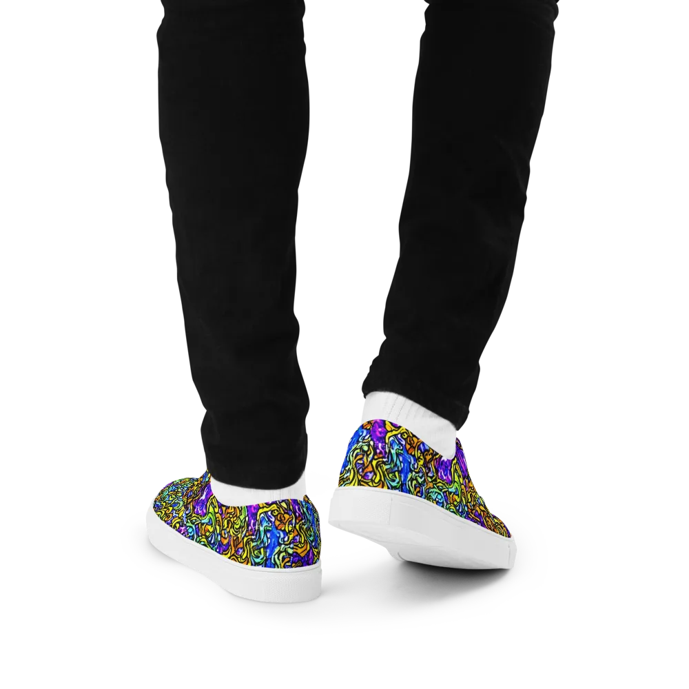 Jewel Frenzy on Men's Lace-Up Canvas Shoes — Back