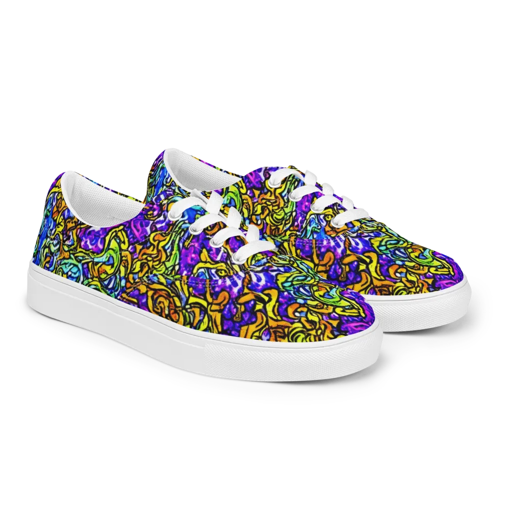 Jewel Frenzy on Men's Lace-Up Canvas Shoes — Right Front