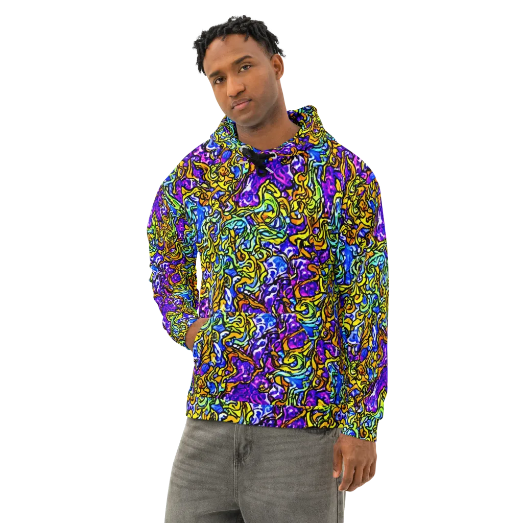 Jewel Frenzy on Cotton Hoodie — Left Front