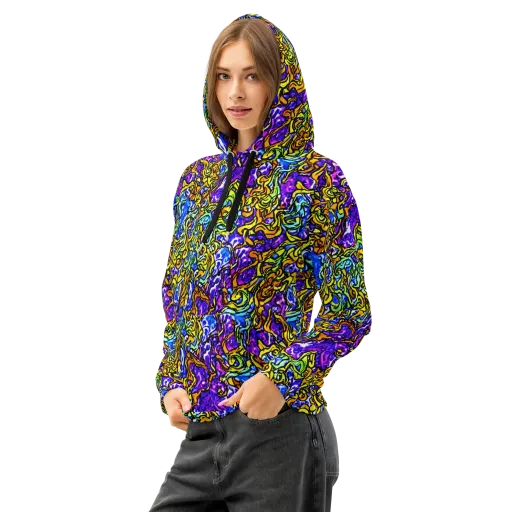 Jewel Frenzy on a Cotton Hoodie