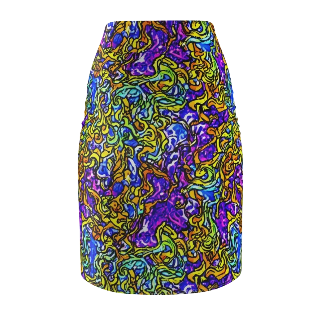 Jewel Frenzy on Pencil Skirt — Back