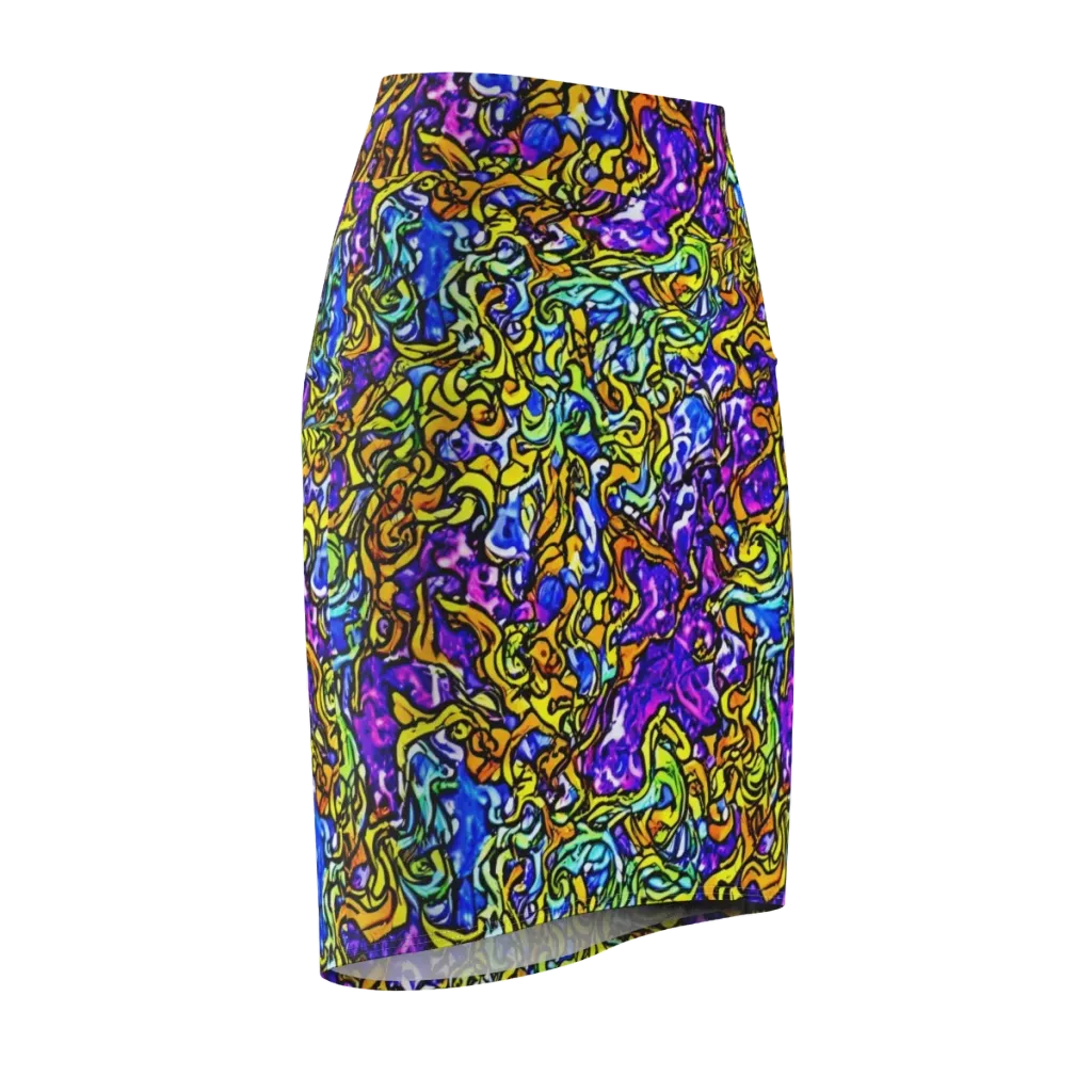 Jewel Frenzy on Pencil Skirt — Front Side