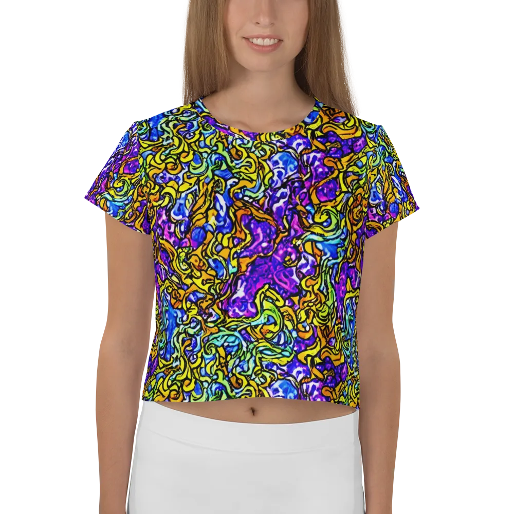 Jewel Frenzy on Crop Tee — Front