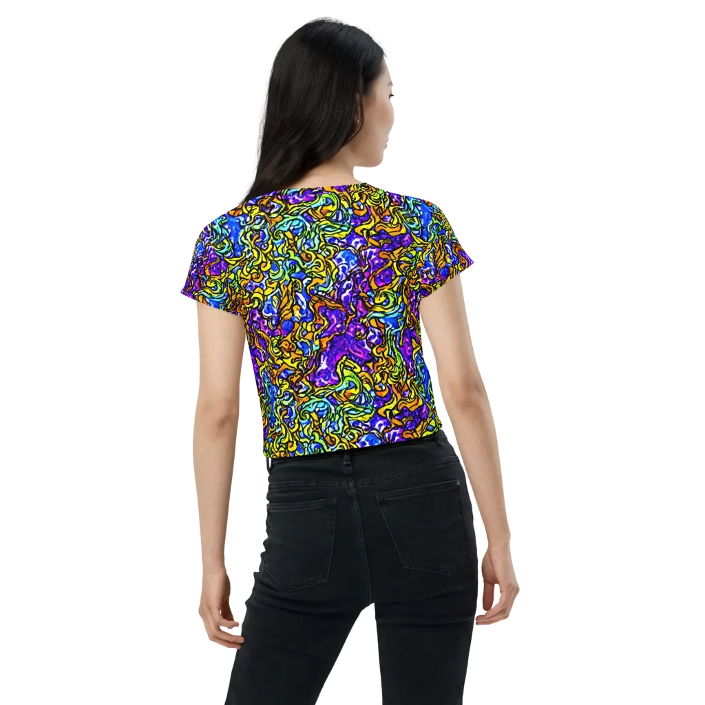 Jewel Frenzy on Crop Tee — Back