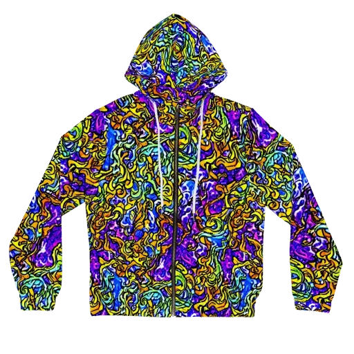 Jewel Frenzy on a Women's Full-Zip Hoodie