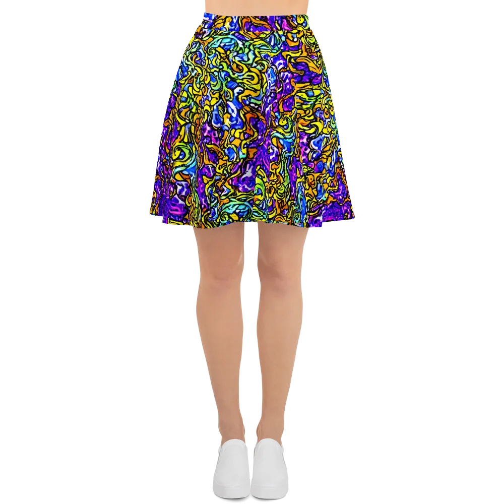 Jewel Frenzy on Skater Skirt — Front