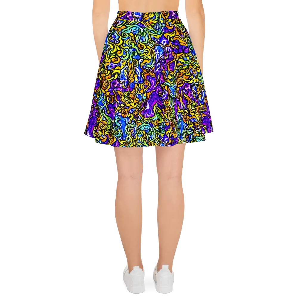 Jewel Frenzy on Skater Skirt — Back