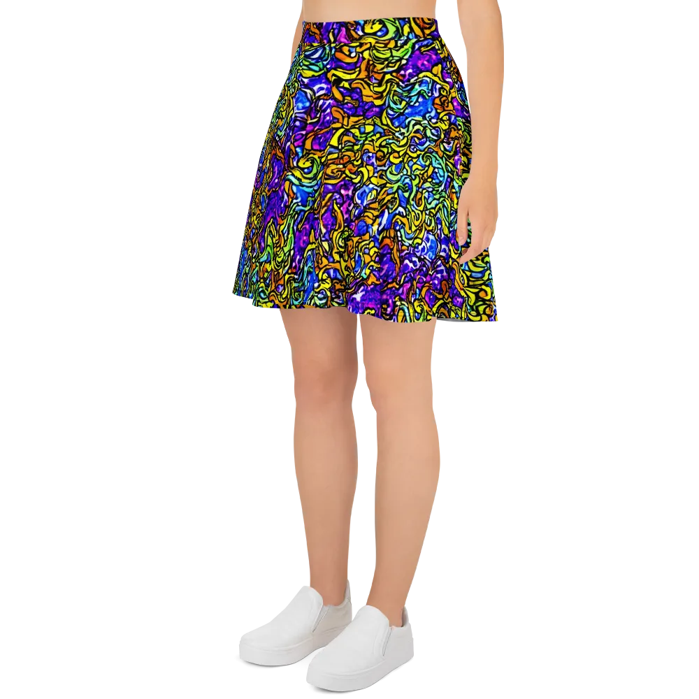 Jewel Frenzy on Skater Skirt — Left