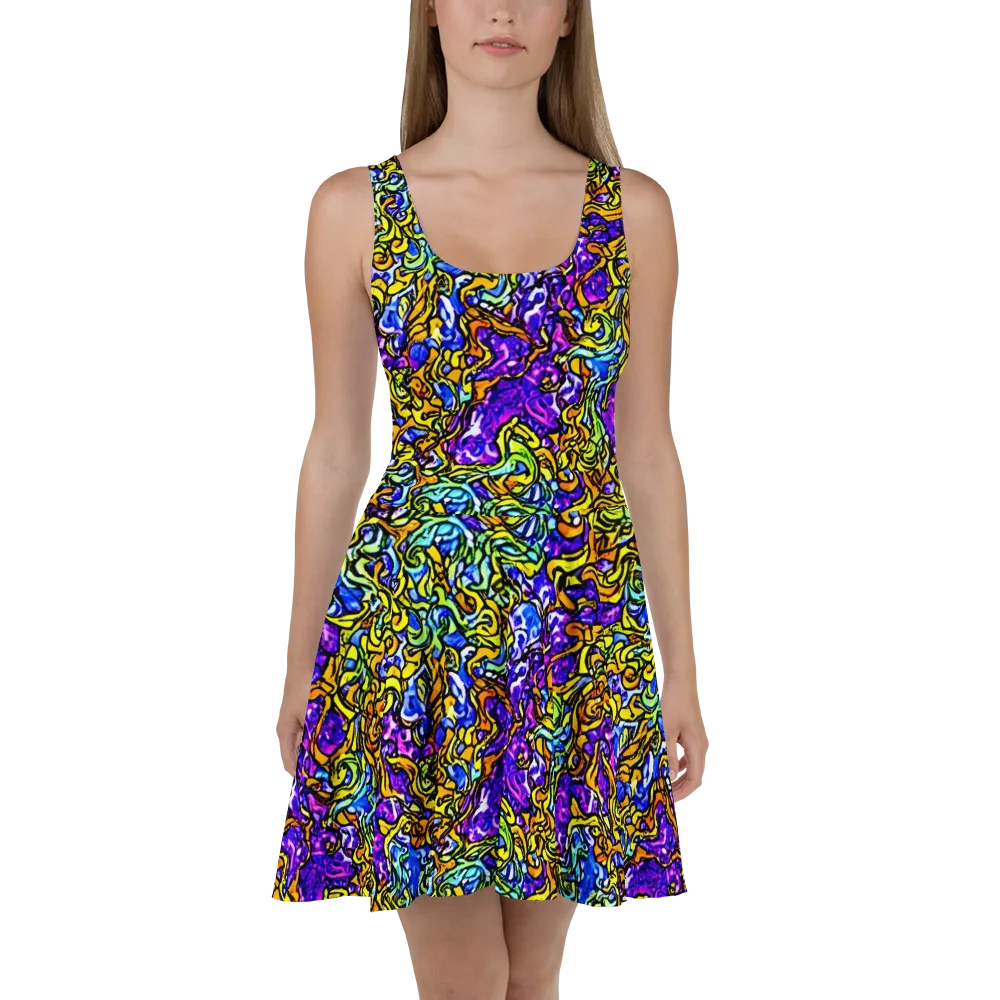 Jewel Frenzy on Skater Dress — Front