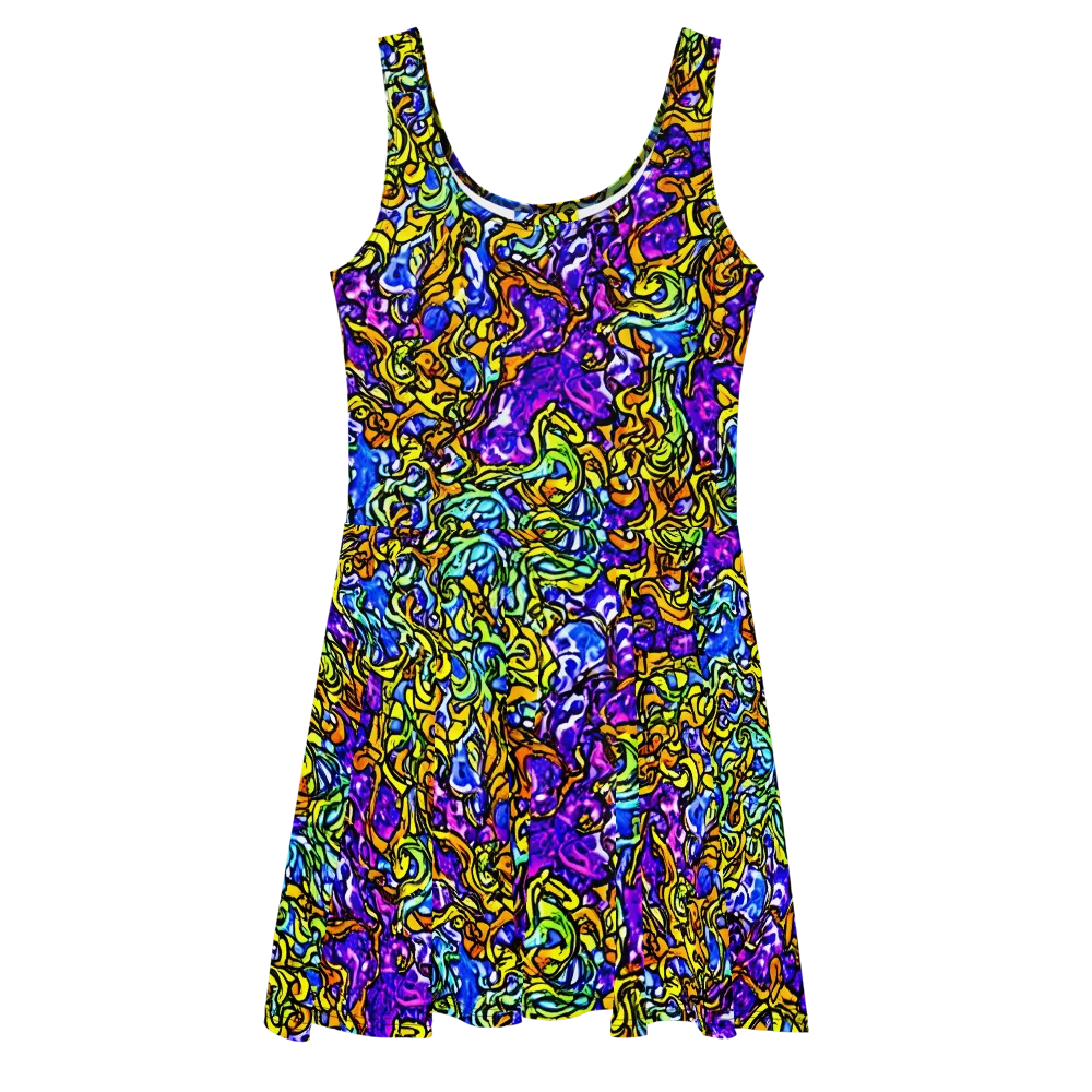 Jewel Frenzy on Skater Dress — Front