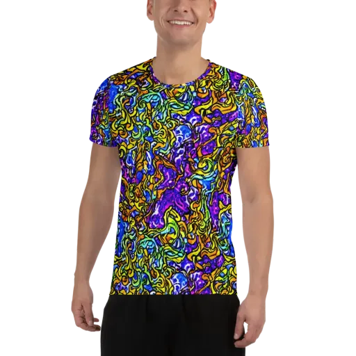 Jewel Frenzy on a Men's Athletic T-Shirt