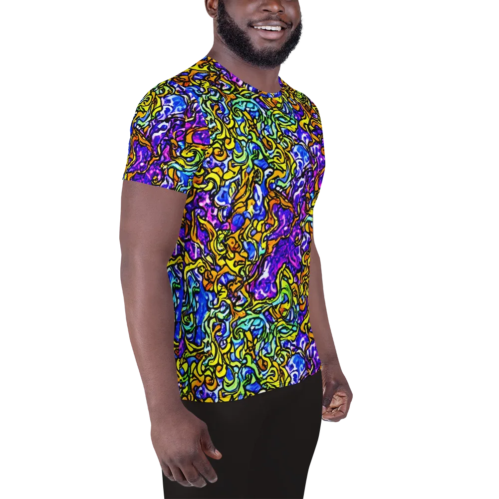 Jewel Frenzy on Men's Athletic T-Shirt — Right