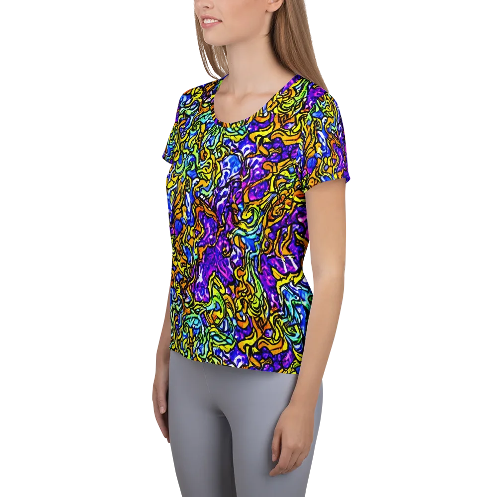 Jewel Frenzy on Women's Athletic T-Shirt — Left