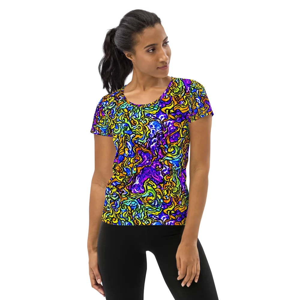 Jewel Frenzy on Women's Athletic T-Shirt — Front
