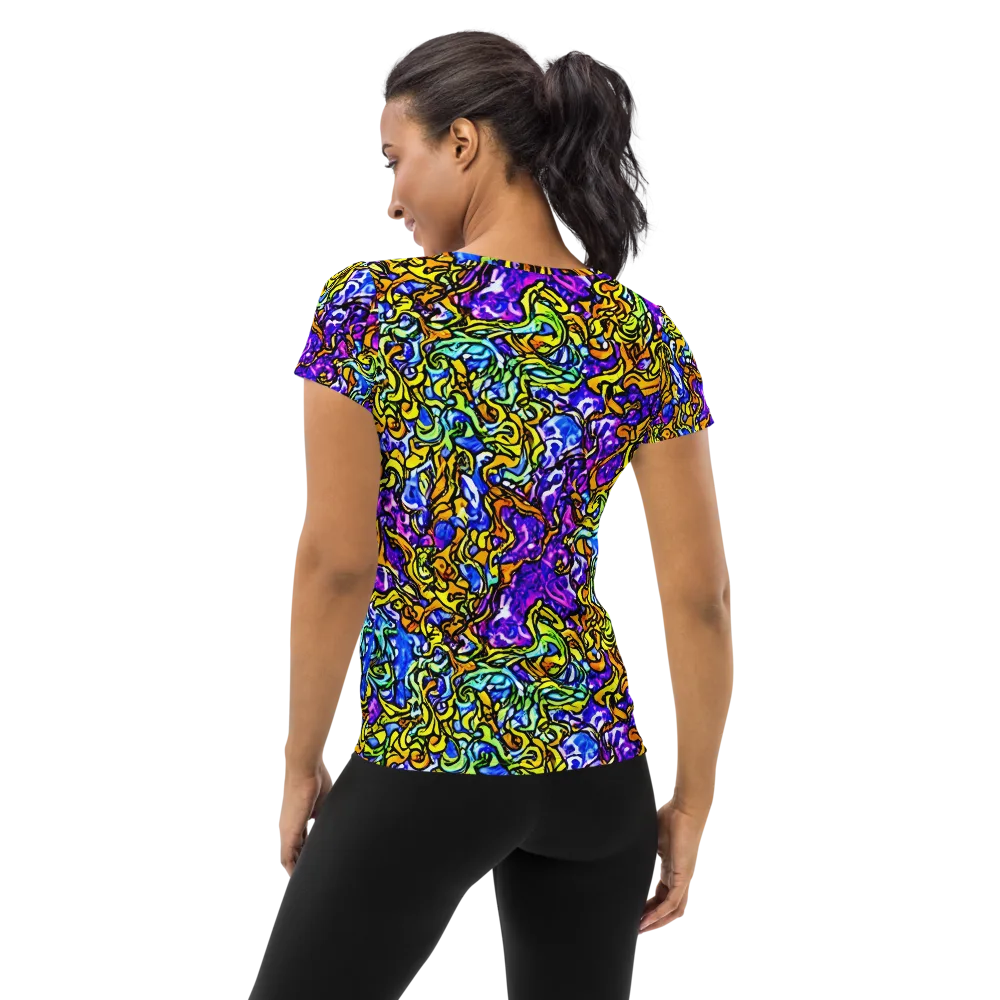 Jewel Frenzy on Women's Athletic T-Shirt — Back