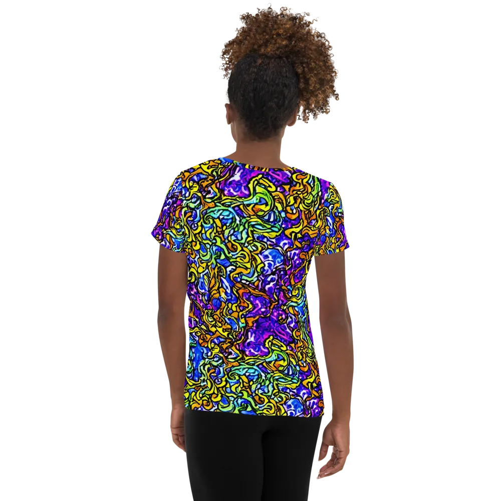 Jewel Frenzy on Women's Athletic T-Shirt — Back