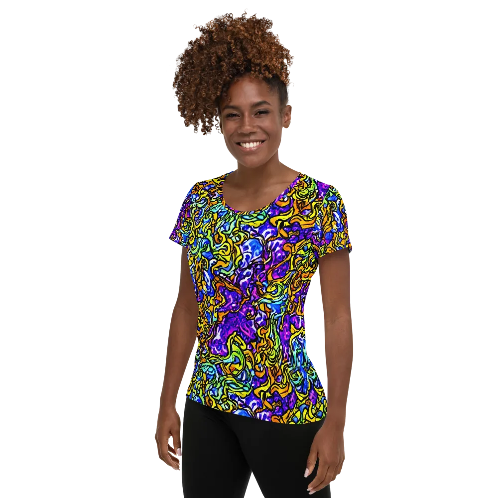 Jewel Frenzy on Women's Athletic T-Shirt — Left