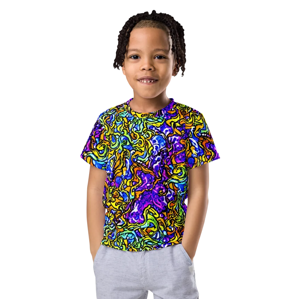 Jewel Frenzy on Kids Crew Neck T-Shirt — Front