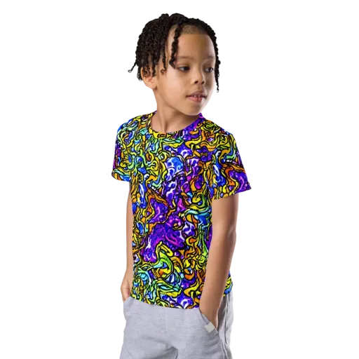 Jewel Frenzy on a Kids Crew Neck T-Shirt