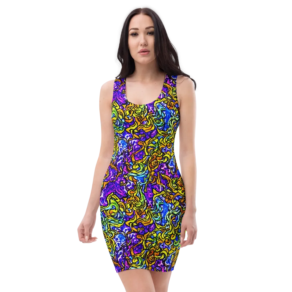 Jewel Frenzy on Bodycon Dress — Front