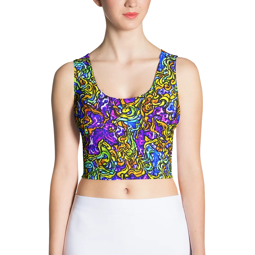 Jewel Frenzy on Crop Top — Front