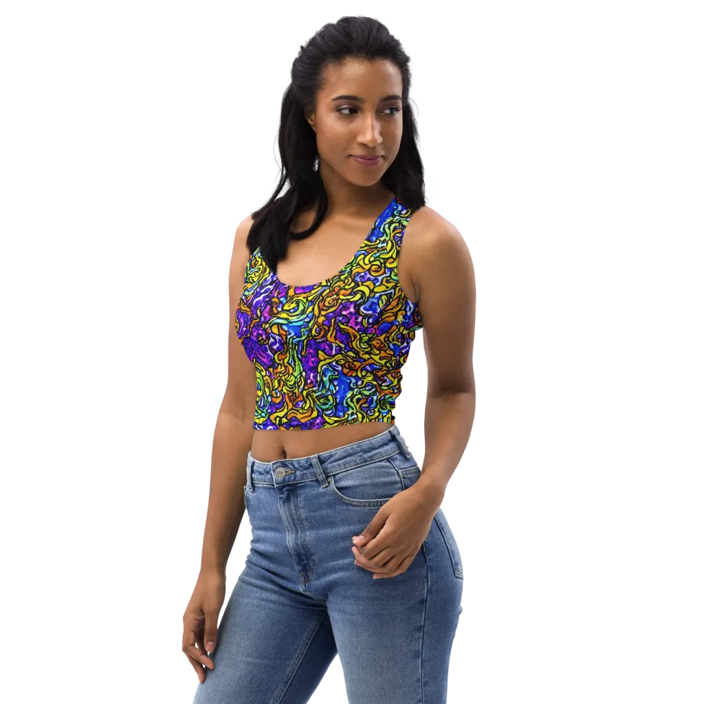 Jewel Frenzy on Crop Top — Left Front