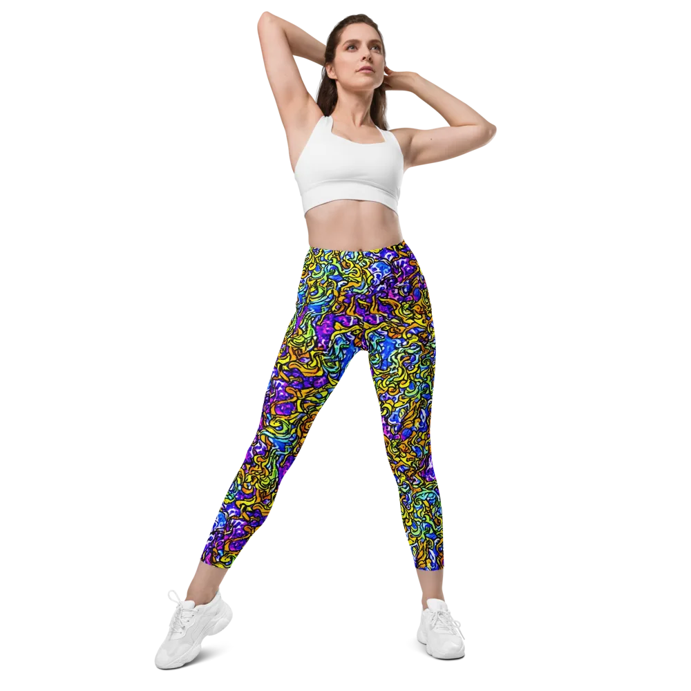 Jewel Frenzy on Leggings with Pockets — Front