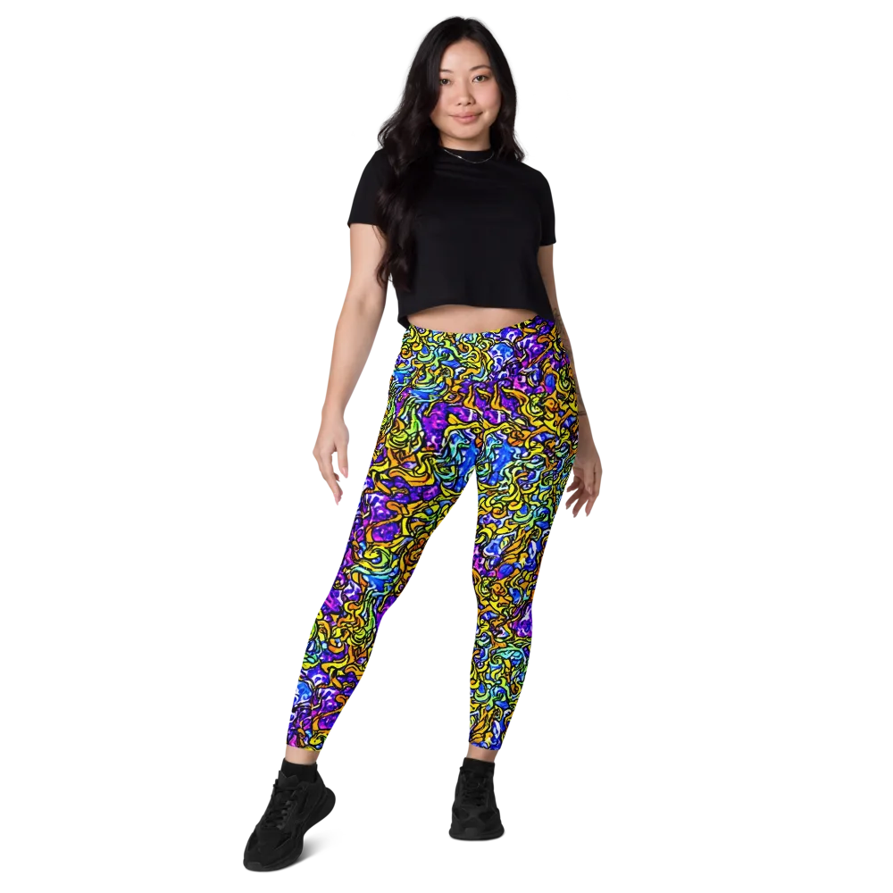 Jewel Frenzy on Leggings with Pockets — Front