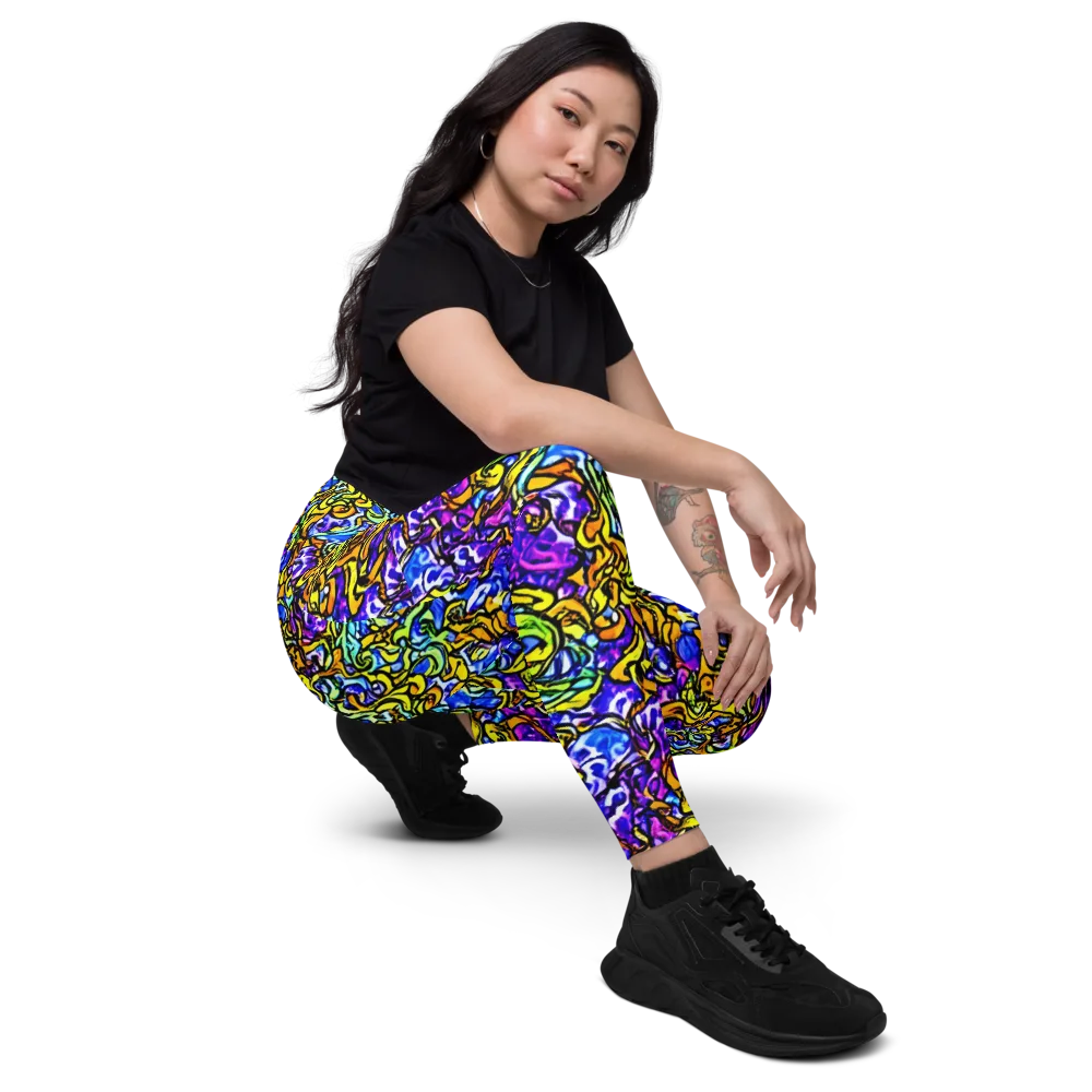 Jewel Frenzy on Leggings with Pockets — Right Front