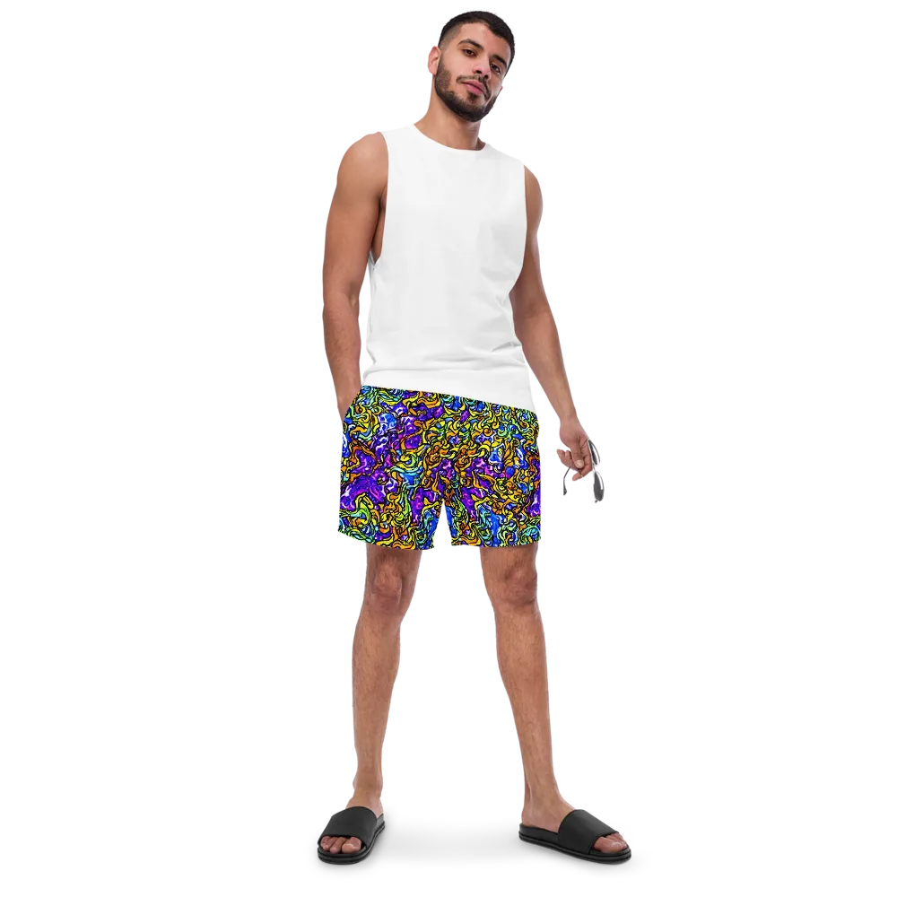 Jewel Frenzy on Swim Trunks — Front
