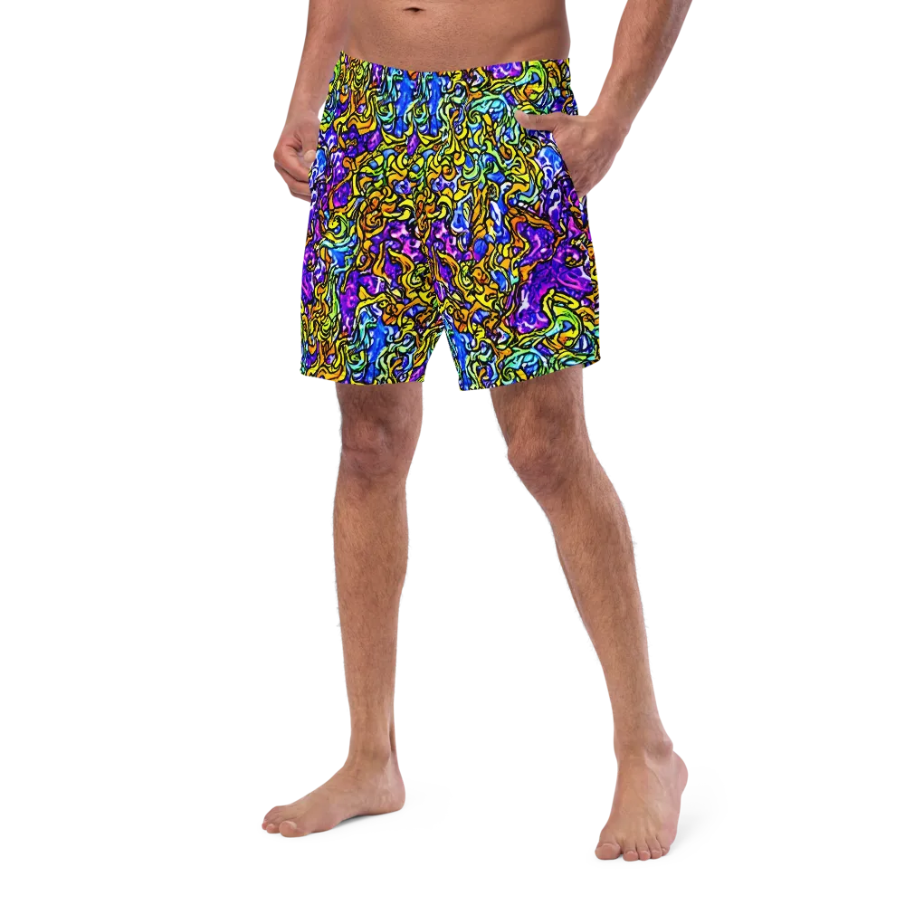 Jewel Frenzy on Swim Trunks — Left Front