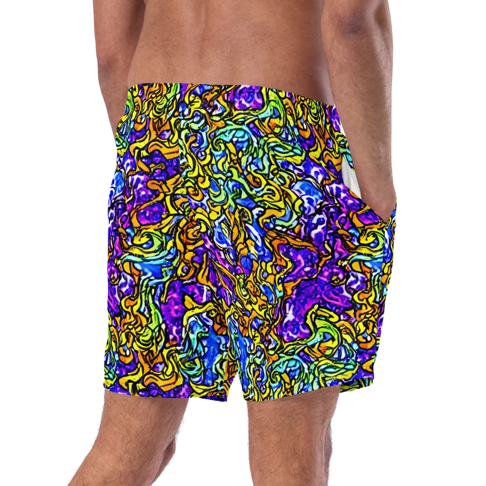 Jewel Frenzy on Swim Trunks — Right Back