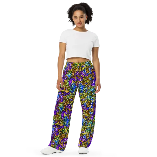Jewel Frenzy on a Wide-Leg Pants