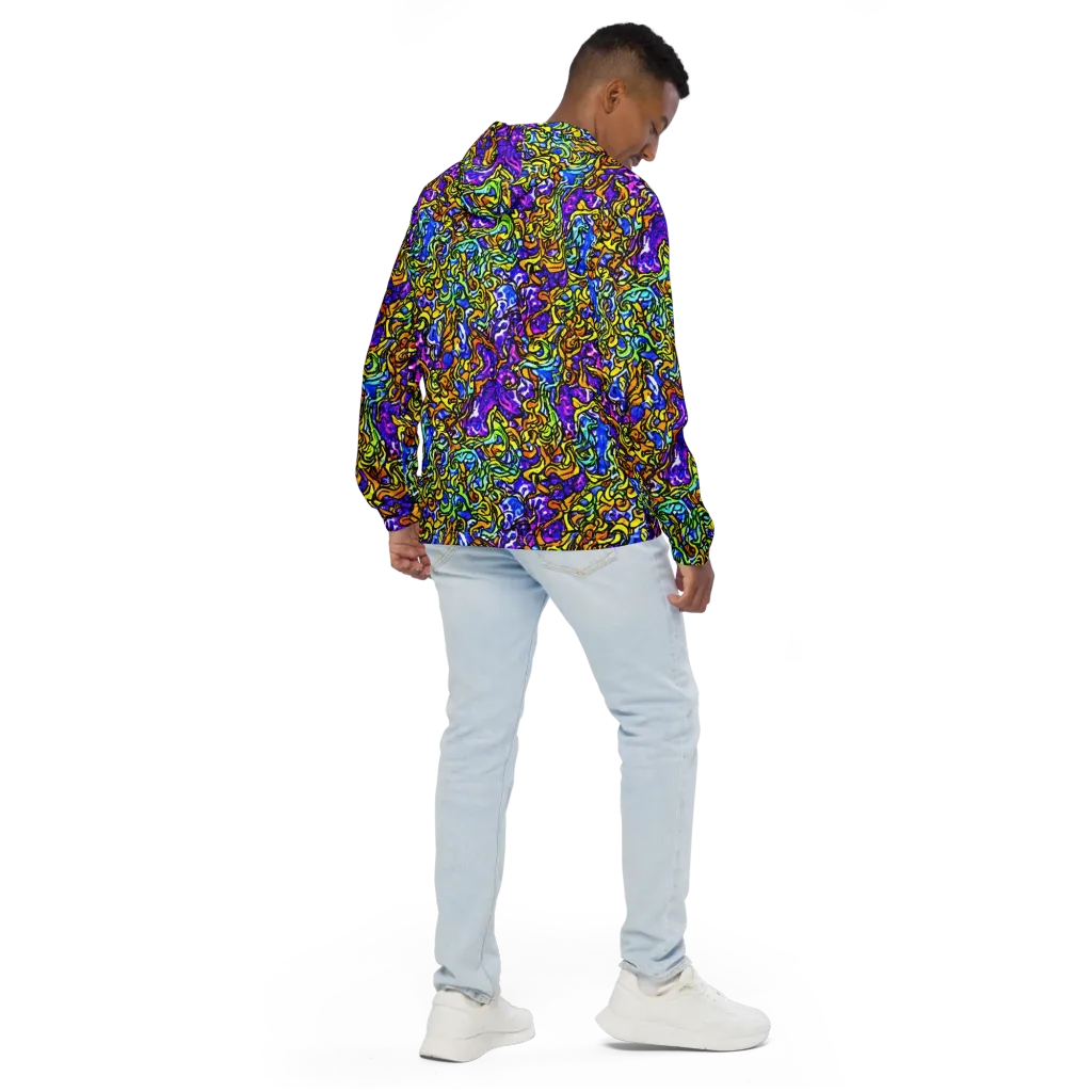 Jewel Frenzy on Men's Windbreaker — Back