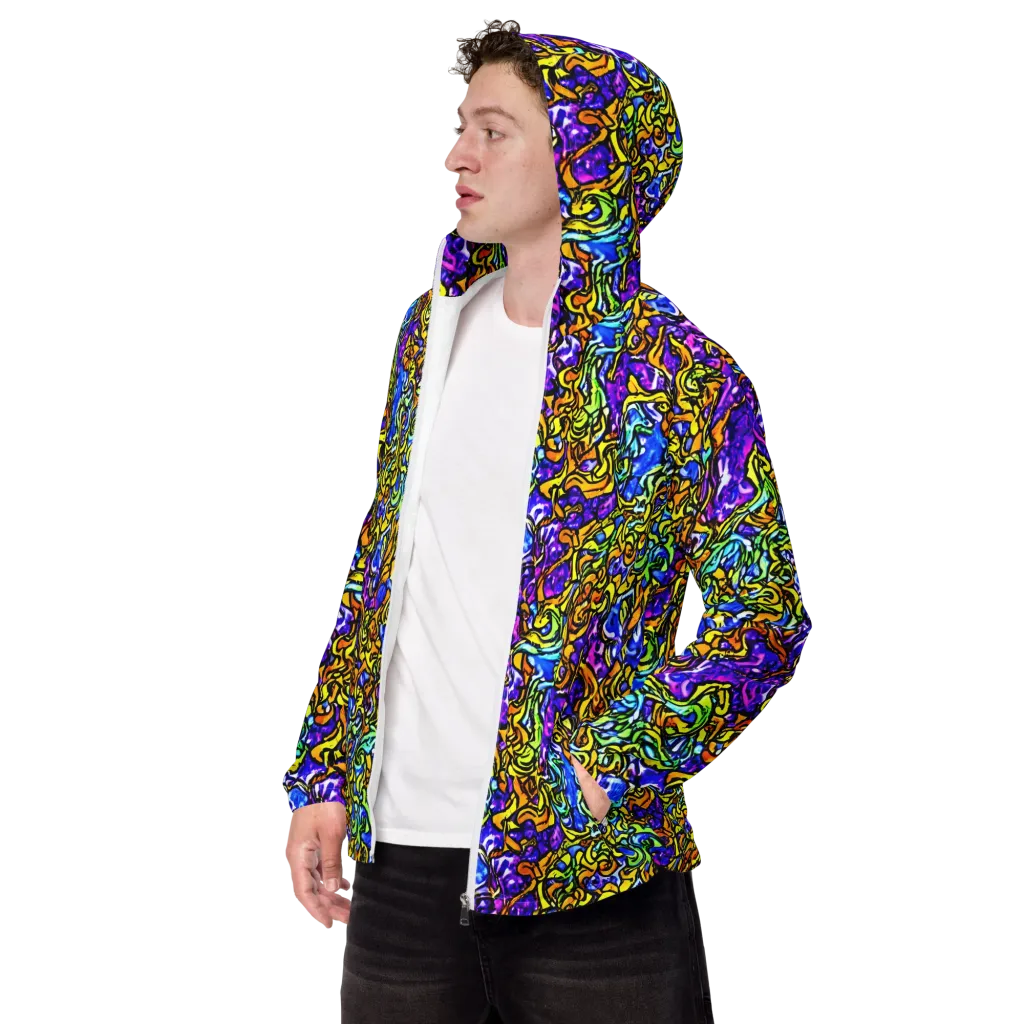 Jewel Frenzy on Men's Windbreaker — Left Front