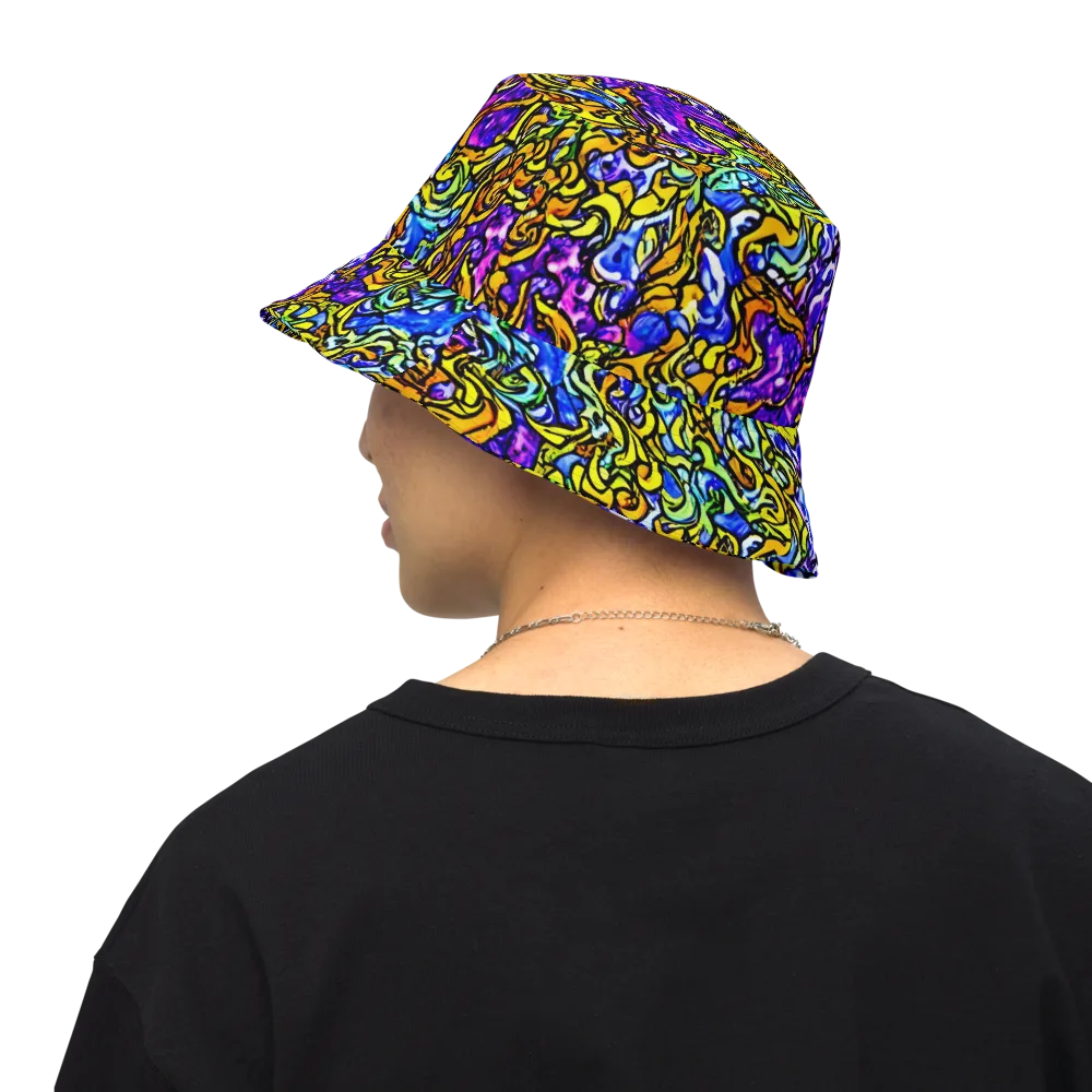 Jewel Frenzy on Reversible Bucket Hat — Back Inside