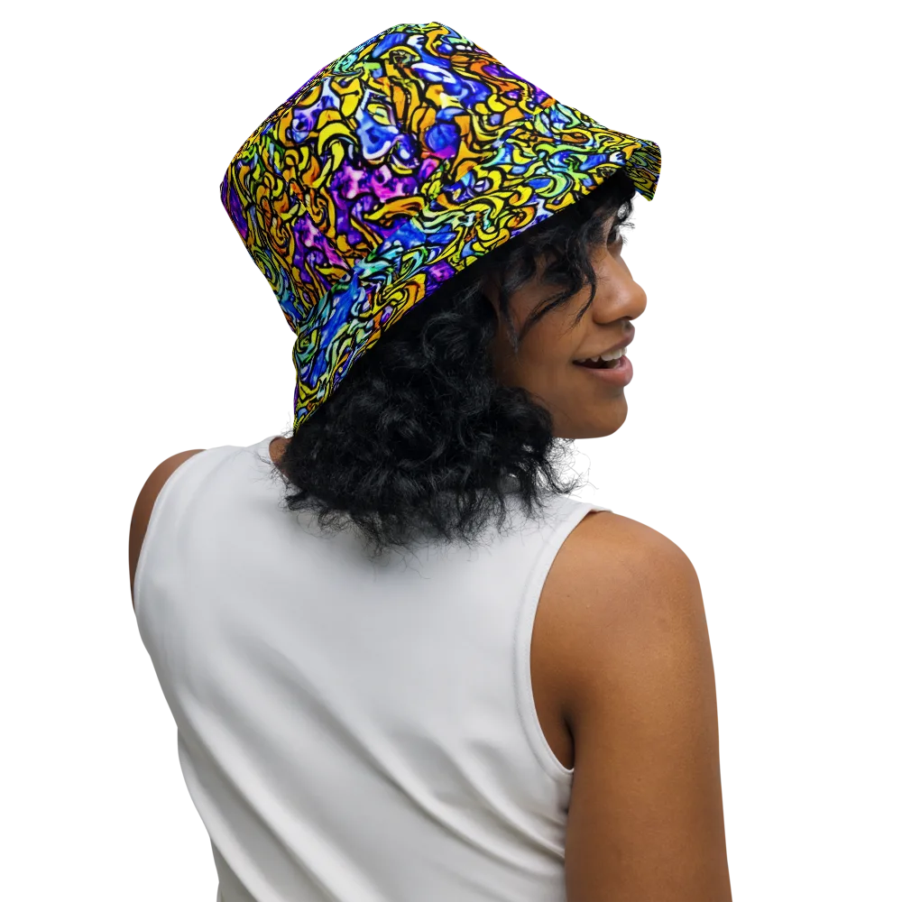 Jewel Frenzy on Reversible Bucket Hat — Right Outside