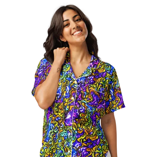 Jewel Frenzy on a Women's Short Sleeve Pajama Top