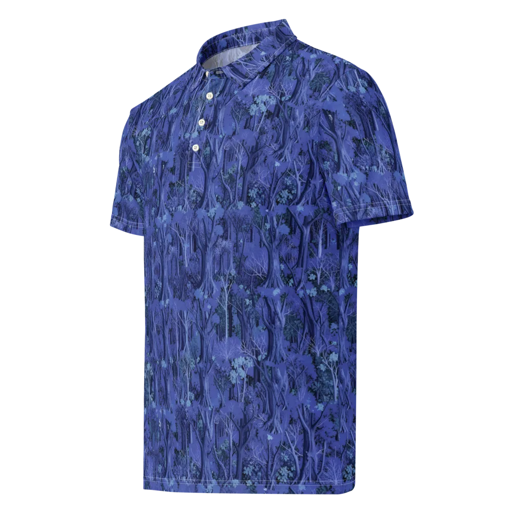 Sapphire Thicket on Men's Slim Fit Polo Shirt — Left Front