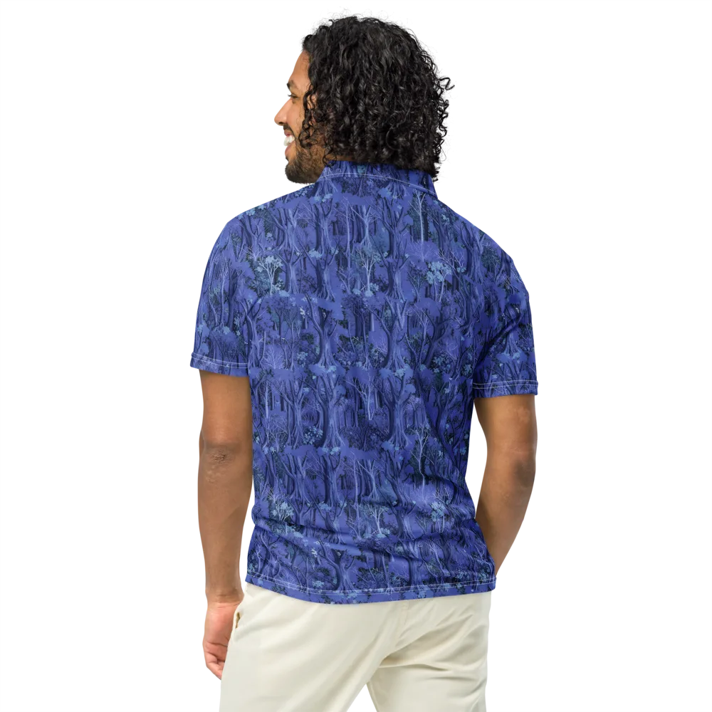 Sapphire Thicket on Men's Slim Fit Polo Shirt — Back