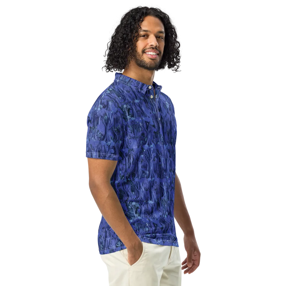 Sapphire Thicket on Men's Slim Fit Polo Shirt — Right Front