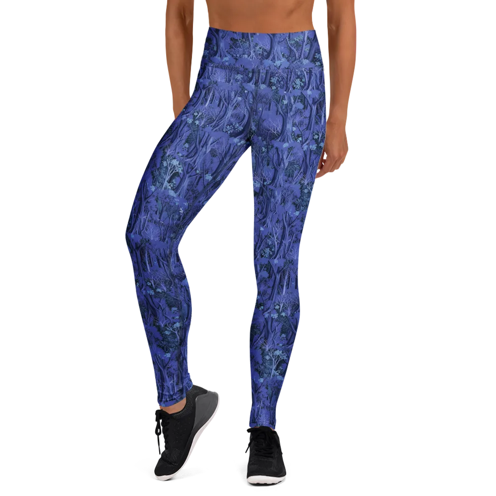 Sapphire Thicket on Yoga Leggings — Front
