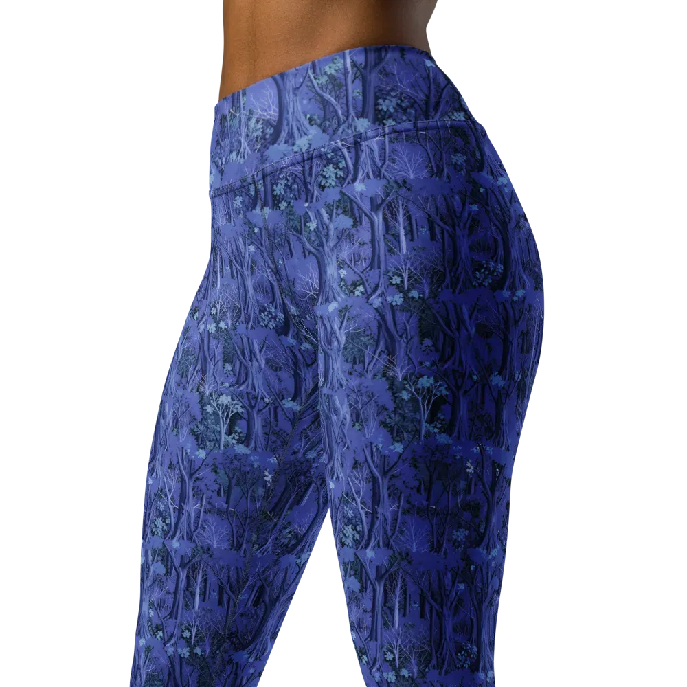 Sapphire Thicket on Yoga Leggings — Left Front
