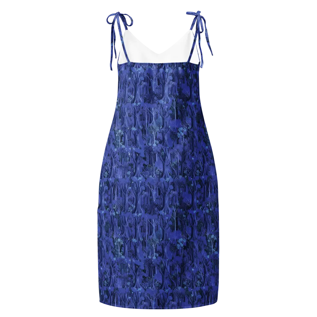 Sapphire Thicket on Slip Dress — Back