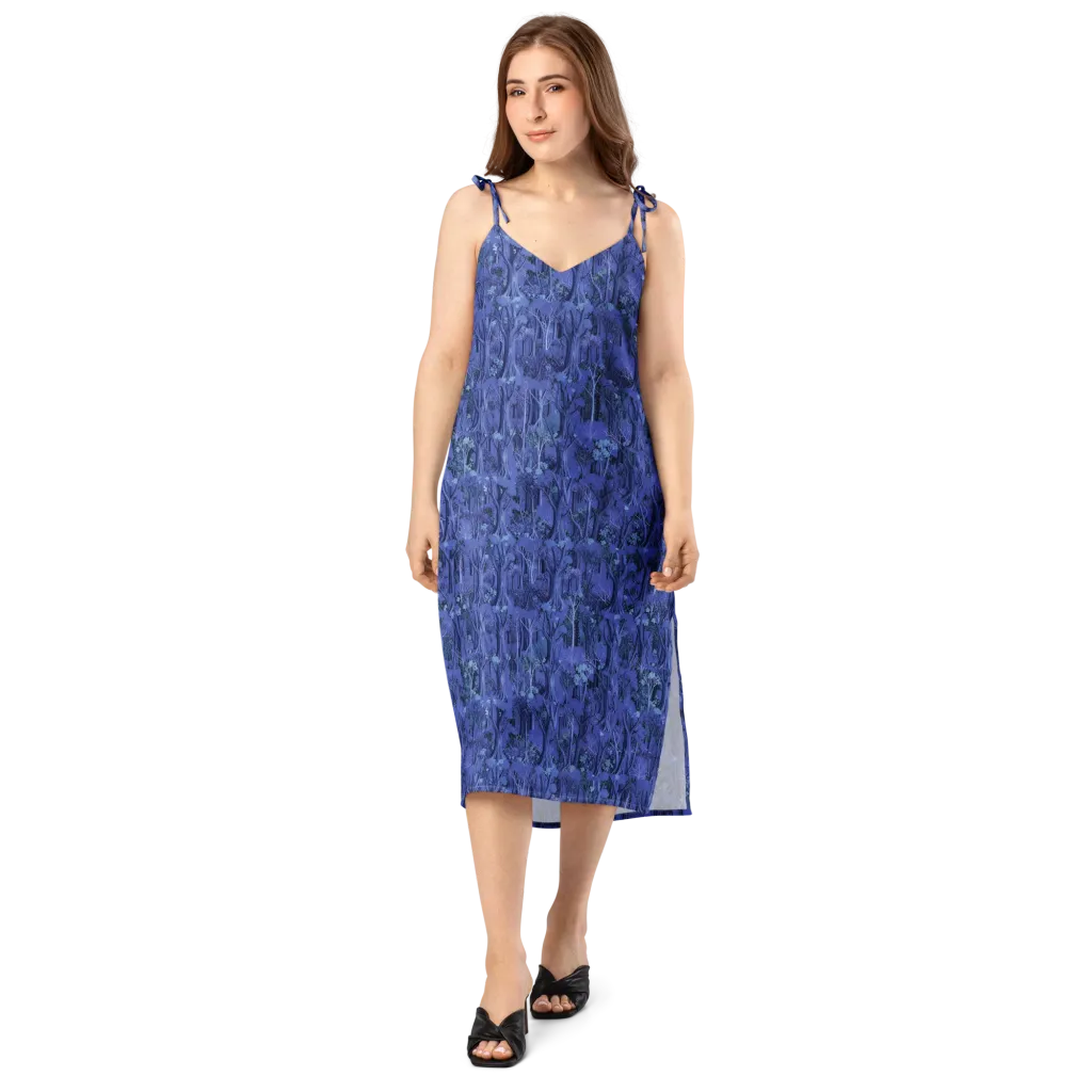Sapphire Thicket on Slip Dress — Front