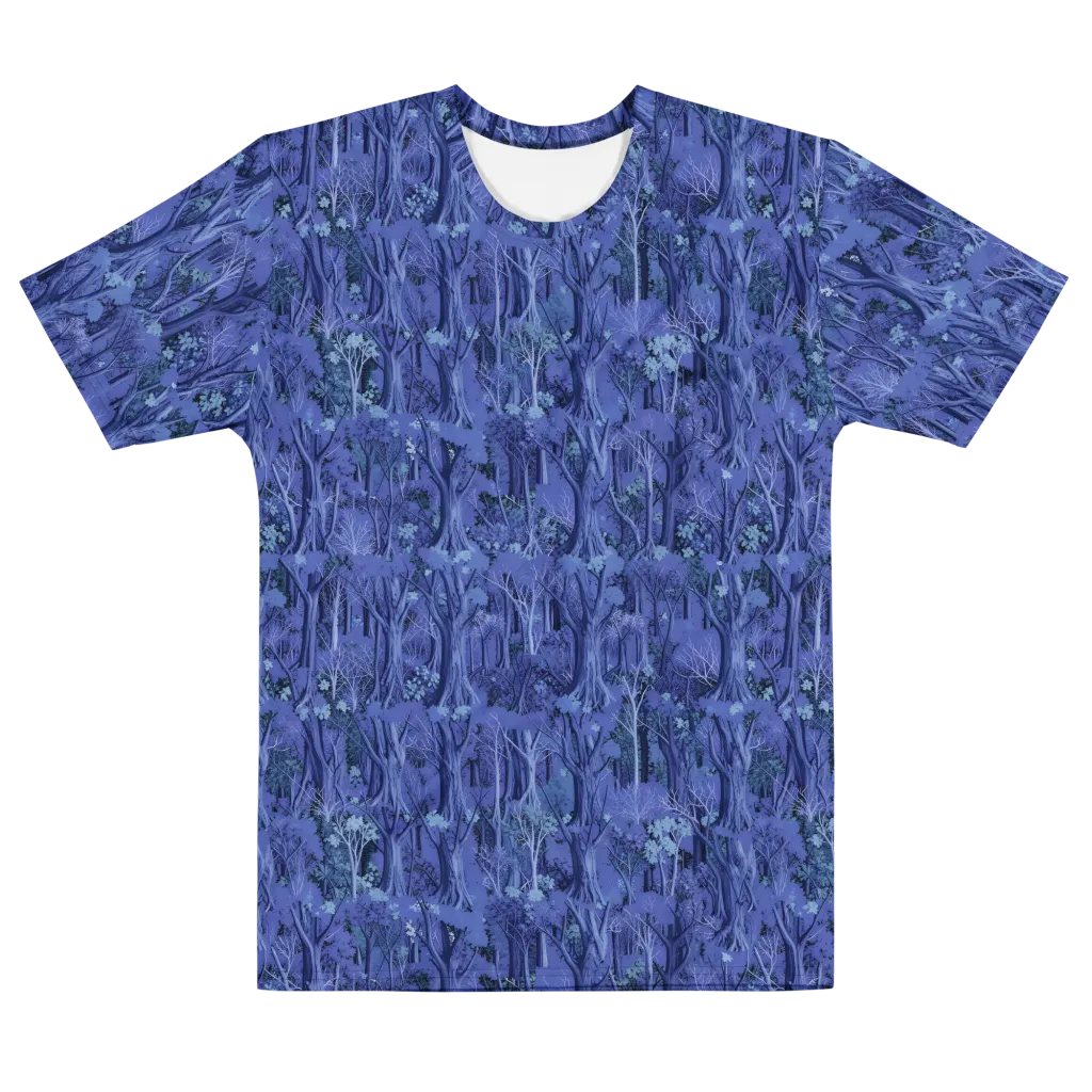 Sapphire Thicket on Men's Cotton Crew Neck T-Shirt — Front